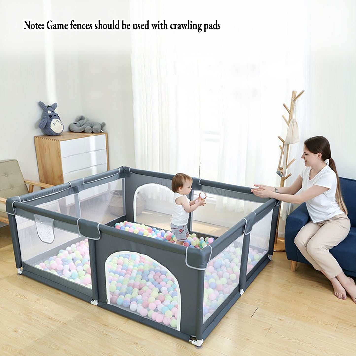 Guard Rail Game Small Tent for Kids Indoor Crawling and Learning