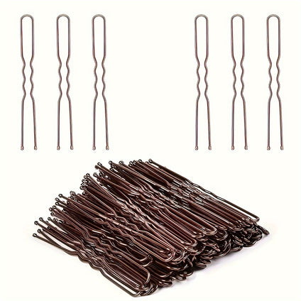 100 Pcs Simple Style U Shaped Hair Clip Elegant Alloy Bobby Pin For All Hair Types For Women Hair Styling Pin