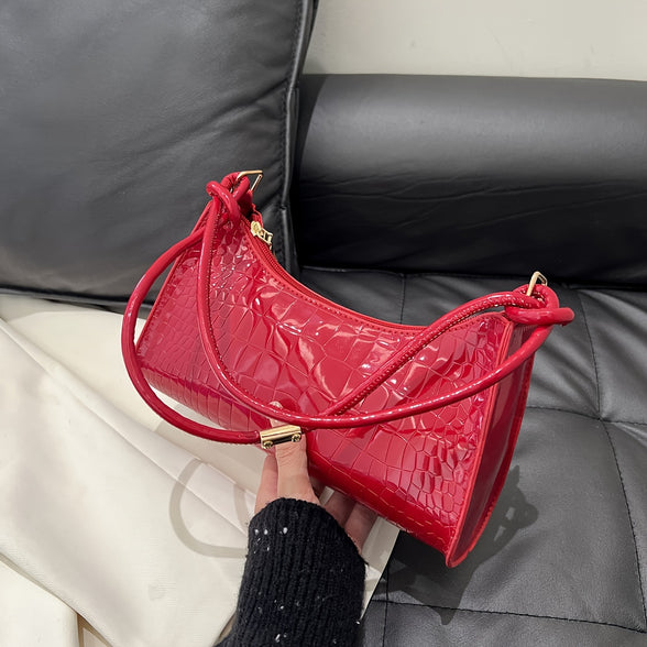 Chic Embossed PU Leather Shoulder Bag: Your Versatile Fashion Statement