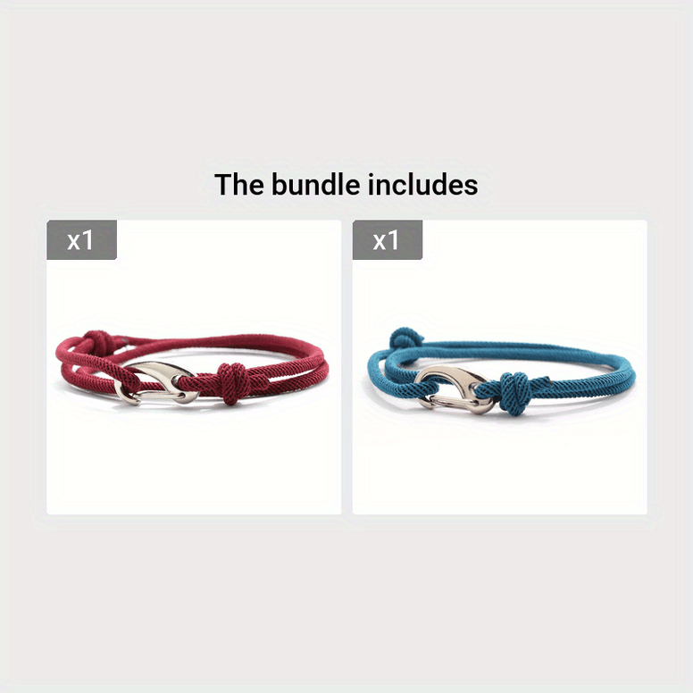 Men's Stylish Double Layer Adjustable Rope Bracelet: The Perfect Holiday Gift for Boyfriends