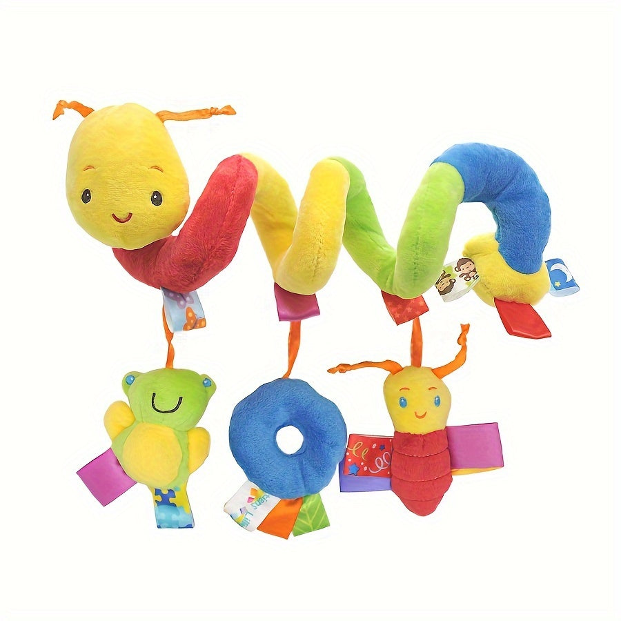 Colorful Jingle Spiral Plush Ribbon Baby Toy