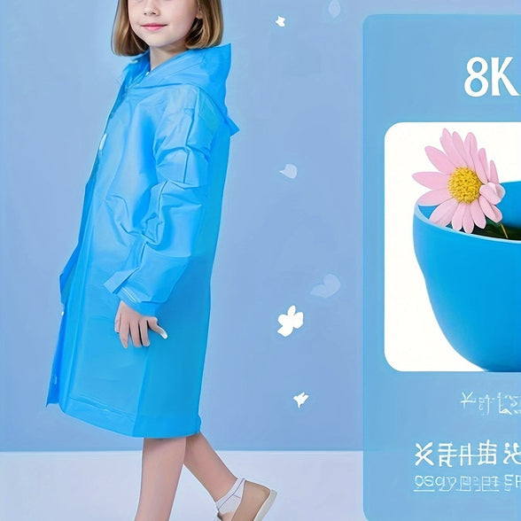 Kids' Basic Portable Raincoat: Reusable