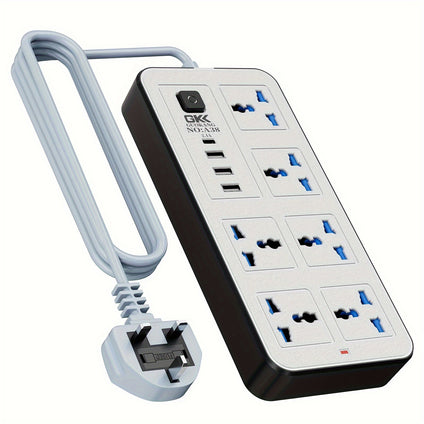 1pc UK 6 Way Power Strip Outlets Extender