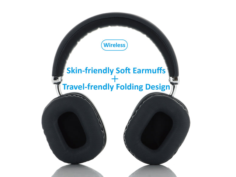 Premium Wireless Headphones: Lightweight, Foldable & Excellent Sound Quality for Work, Travel, and Gaming