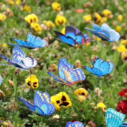 10pcs Butterfly Stakes, 3D Artificial Butterfly Decor, Garden & Patio Decor