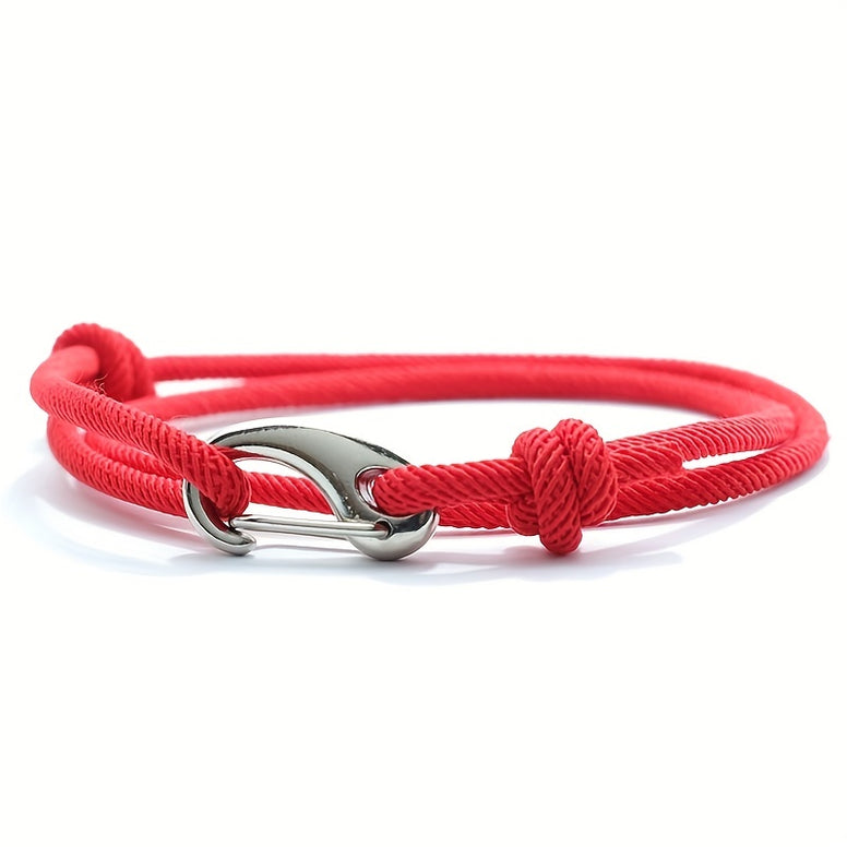 Men's Stylish Double Layer Adjustable Rope Bracelet: The Perfect Holiday Gift for Boyfriends