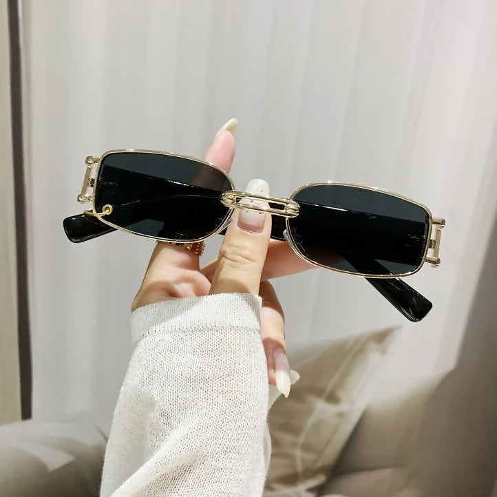 One Piece Genderless Black Square Sunglasses Fashion Accessories