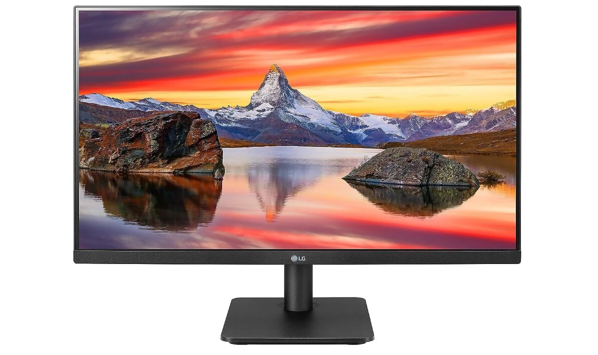 LG FHD (1920 x 1080) 24 Inch Computer Monitor, IPS, AMD FreeSync, 3-Side Borderless Design, 75Hz, 5ms, Reader Mode, Smart Energy Saving, OnScreen Control, HDMI, D-Sub, 24MP400-B, Black