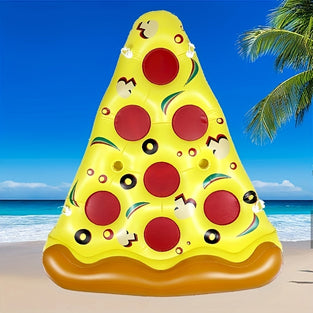 1PC Inflatable Pizza Shaped Floating Raft, Swimming Pool Floating Raft, Thickened Water Lounge Chair Floating Raft For Adults, Suitable For Beach Pool Parties