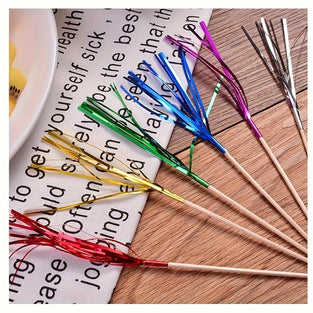 100pcs 17.02cm/21.84cm Multicolor Fireworks Sticks, Colorful Cocktail Sticks, Party Decoration, Suitable For Christmas, Weddings, Birthdays, Family Or Outdoor Graduation Ceremonies, Bars