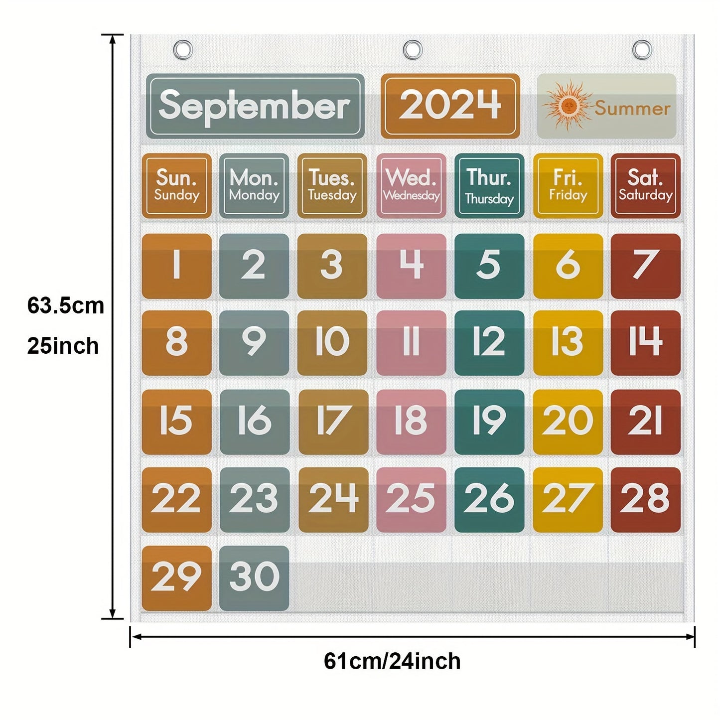 2024 Classroom Calendar Pocket Chart: Versatile Educational Organizer