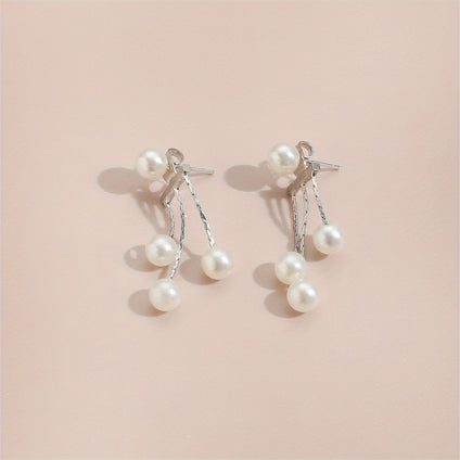 Elegant Sexy Style Faux Pearl Decor Stud Earrings Alloy Jewelry Exquisite Gift For Lovers Daily Casual