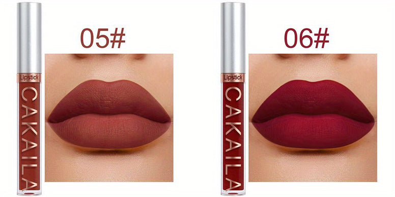 Matte Liquid Lipstick Set: Dark Red Waterproof Lip