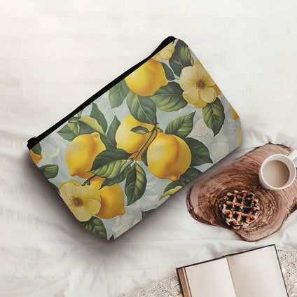 1pc Lemon Pattern Fashion Makeup Bag, Travel Storage Bag, Multi-functional Toiletry Bag, Ideal Choice For Gift