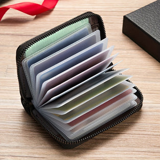 Multi-card Anti-theft Brush Ultra-thin Wallet New Zipper Coin Purse