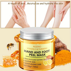 Vitamin C Turmeric Hand Peel Mask: Deep Moisturizing Hydration for Dry Skin