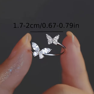 1pc Fashion And Delicate Butterfly Alloy Ring, Versatile And Easy-to-wear, Combine Well With Any Outfit