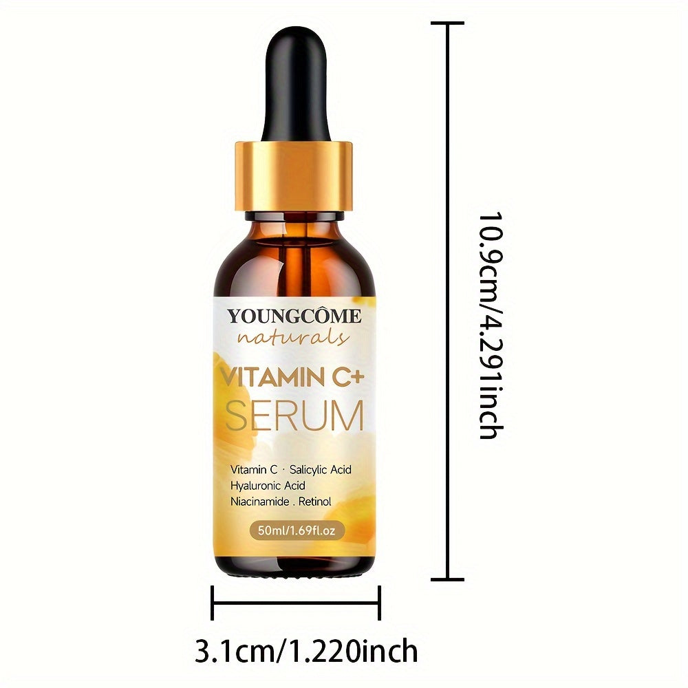 Revitalize Your Skin: Vitamin C & Retinol Facial Serum with Hyaluronic Acid, Turmeric, Aloe Vera - Fragrance-Free, Hypoallergenic Formula for All Skin Types