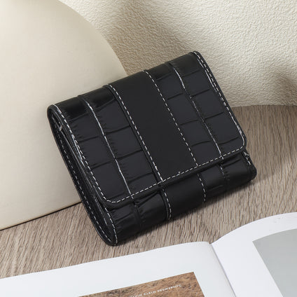 Niche Handbag, Fashionable Three Fold Short Wallet, Short Coin Wallet