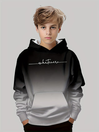 Stylish Gradient 3D Print Hoodie for Boys: Keep Him Warm and Trendy!