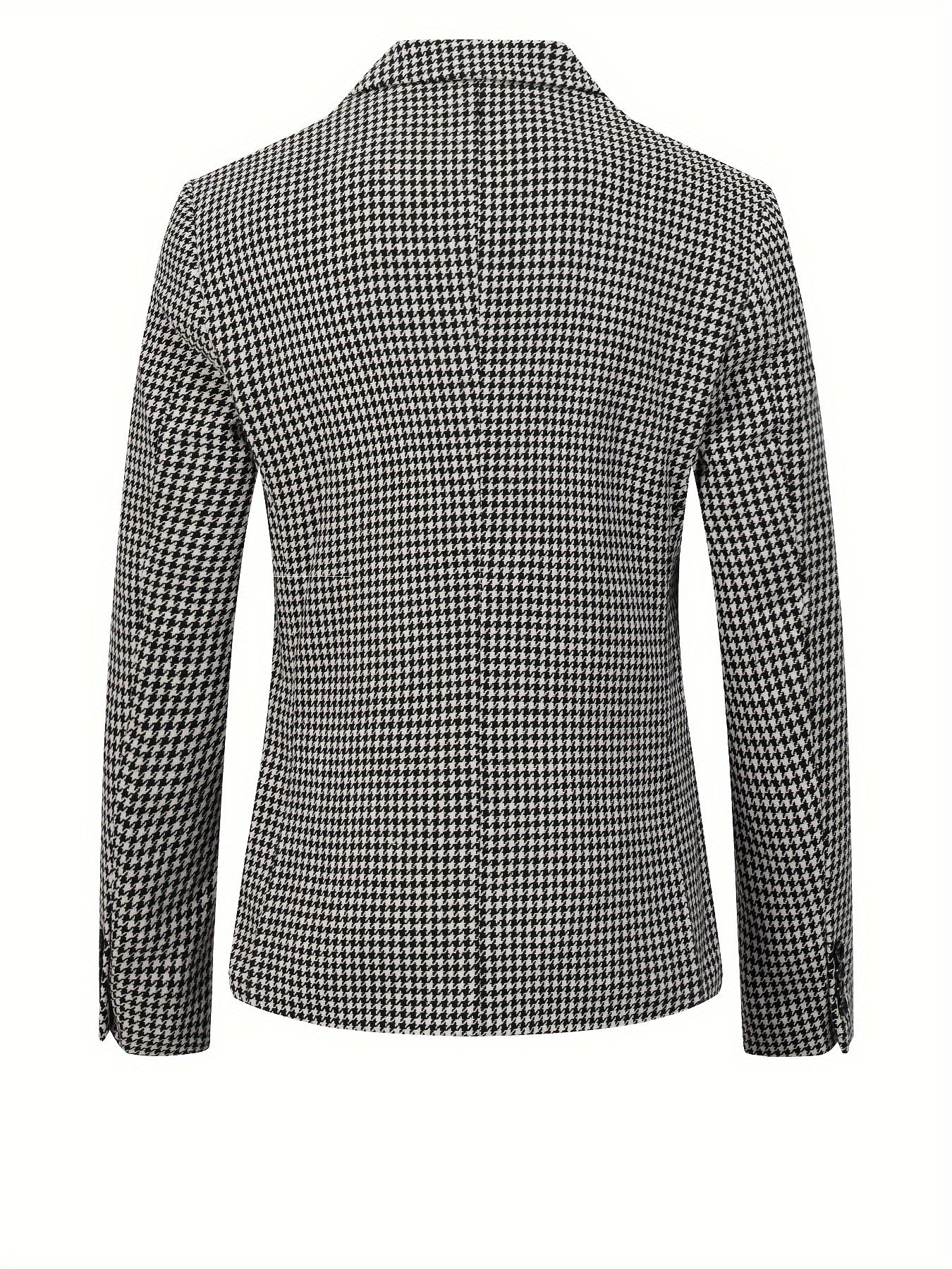 Men's Business and Daily Wear Houndstooth Pattern Jacket - Tailored Fit Suit Coat for Fashion-forward Men