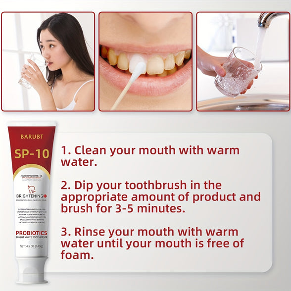 Om-SP 10 Probiotic Toothpaste: Brighten, Freshen, Protect