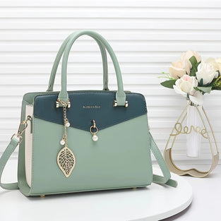 Fashion Colorblock Handbag, Multi Layer Crossbody Bag, Women's Elegant Office & Work Purse