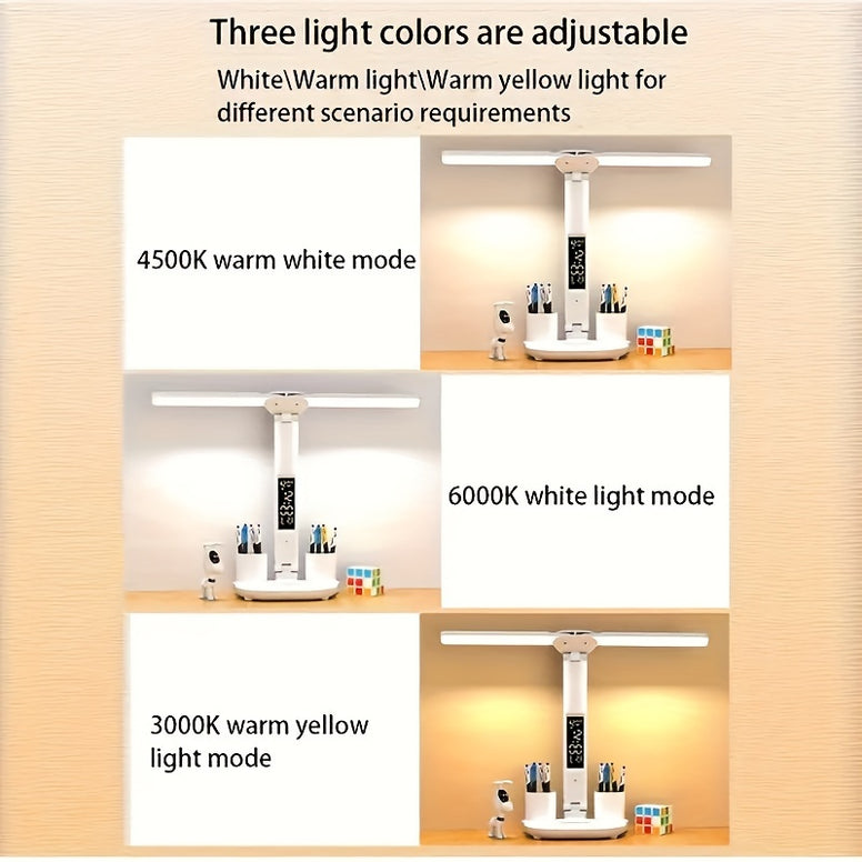 LED Desk Lamp with Dual Adjustable Heads