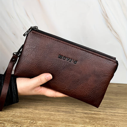 1pc Men's Fashion Simple Clutch Bag, Large Capacity Retro Handbag, Ideal Choice For Gift