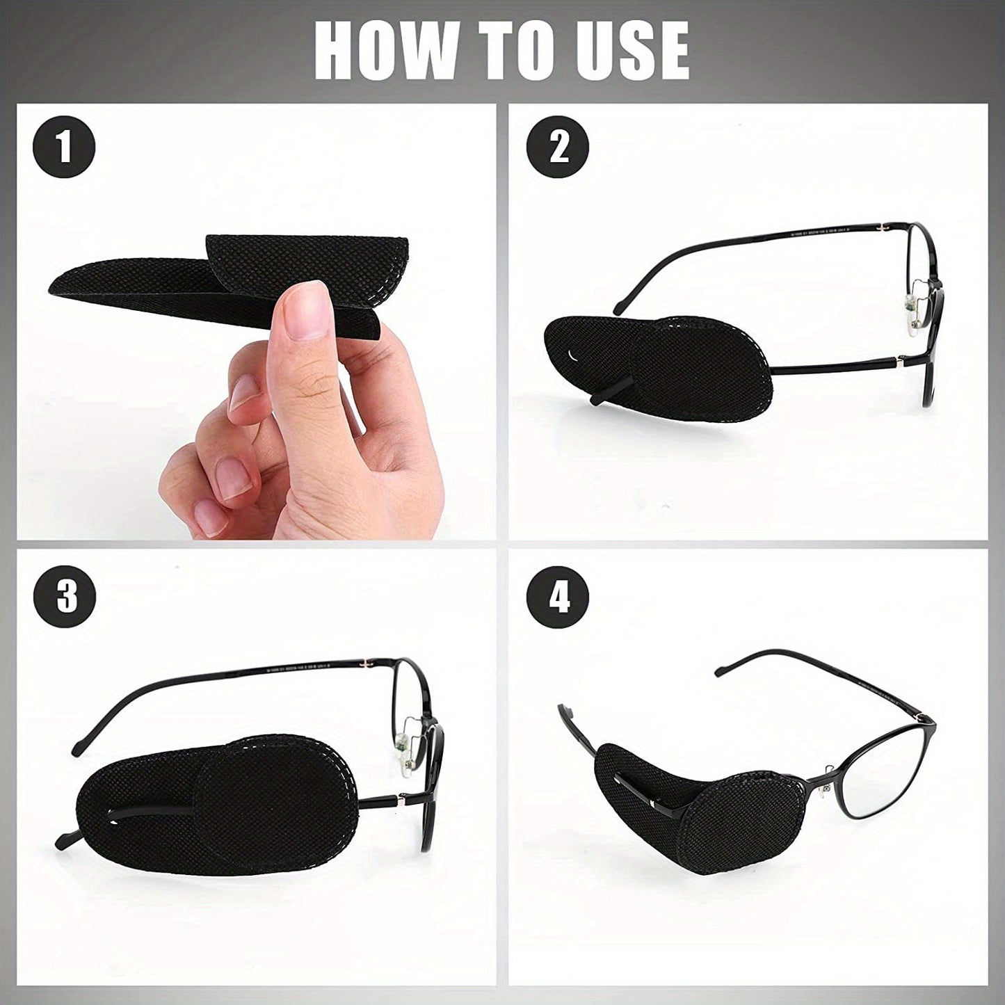 6pcs Eye Masks with Glasses for Visual Therapy and Weak Vision - Ideal for Kids and Adults