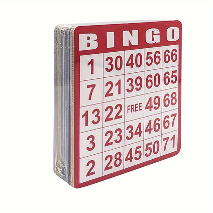 100pcs Bingo Game Cards, Party Paper Card Games, Family Gathering Activity Supplies