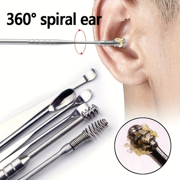 Degree Rotating Stainless Steel Earwax Removal