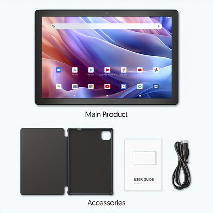 Premium 25.<br>65 cm Android 12 Tablet PC with Dual Speakers and Google Certification - 64GB ROM, 256GB Expandable Storage, IPS Screen, 8MP   2MP Camera, Wi-Fi, 6000mAh Battery