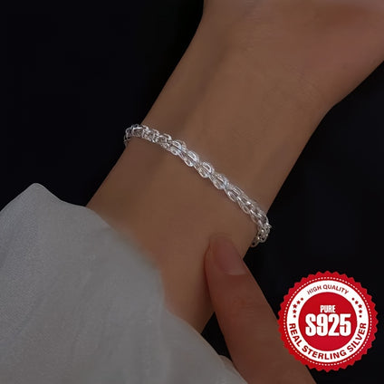 925 Silver Elegant Phoenix Tail Hand Chain Bracelet Jewelry