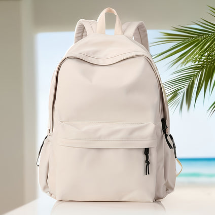 Minimalist Solid Color Preppy Backpack