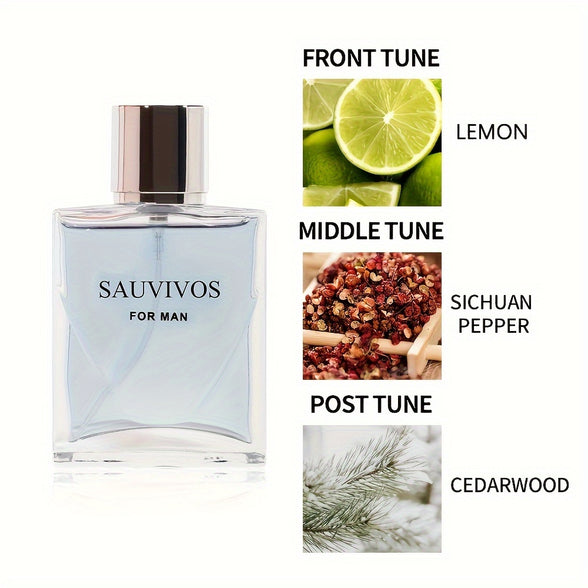 Sauvivos Eau De Perfume For Men And Long Lemon Prickly Ash Fragrance Perfume For Dating