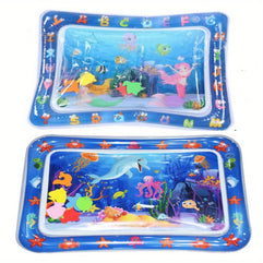 Inflatable Water Mat for Kids Educational Play Cushion Durable PVC Colorful Sea Creatures Sensory Exploration