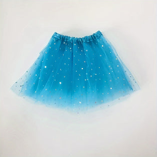 1pc Girls Sweet And Lovely Candy Colored Skirt, Costume Props, Stage Performance Fluffy Skirt With Shiny Sequins, Perfect Gift For Taking Photos