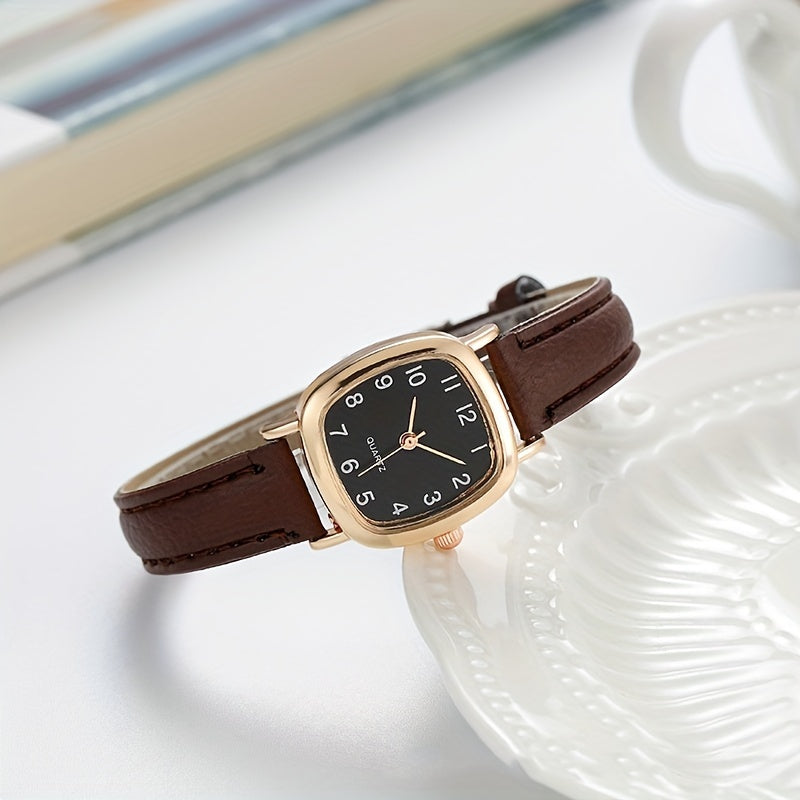 Stylish Quartz Watches with PU Leather Strap - A Perfect Gift for Women!