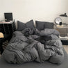 Elegant Solid Color Brushed Polyester Duvet Cover Set