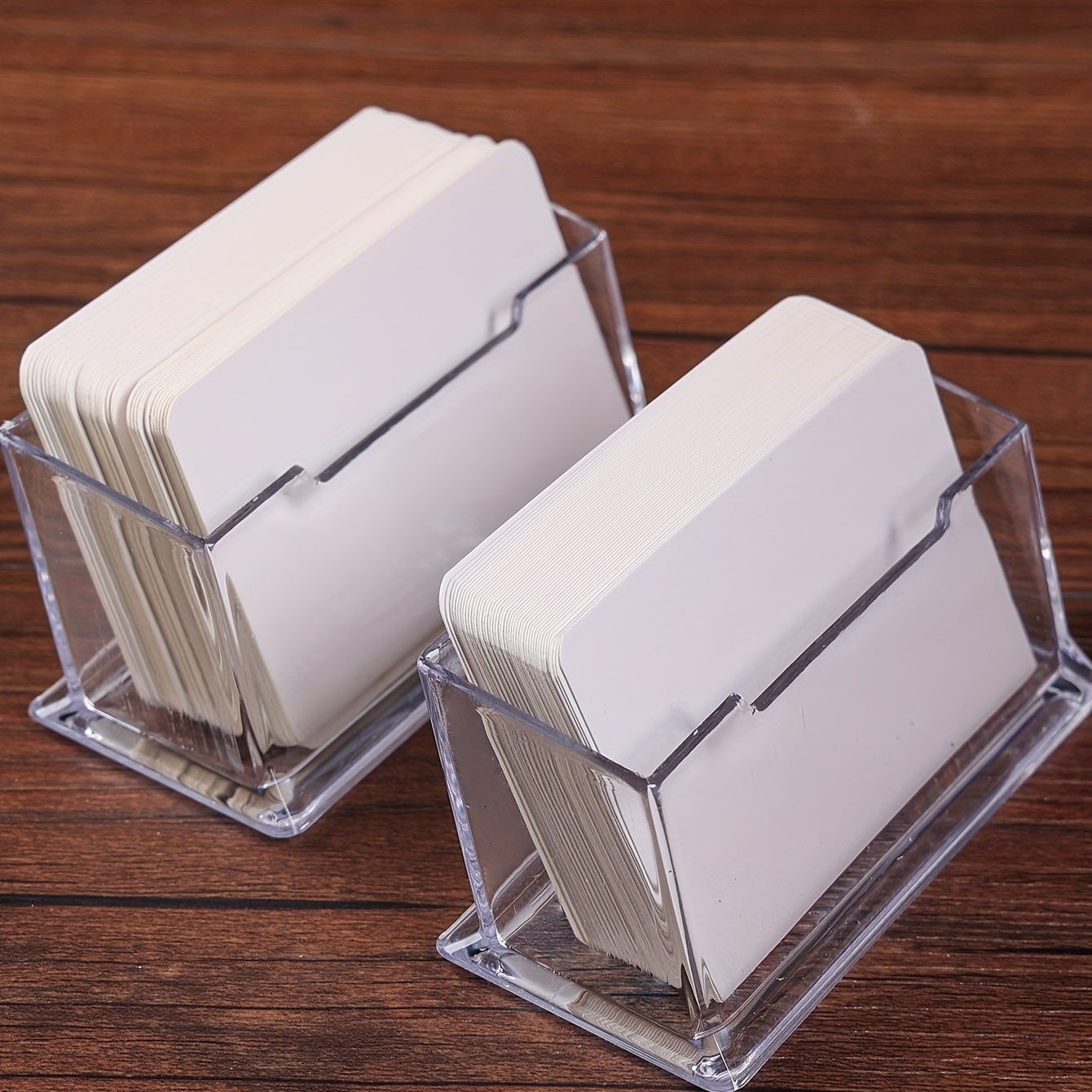 Single Transparent Acrylic Desktop Card Holder Stylish Creative Storage Solution