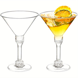 10 pcs Unbreakable Martini Glasses - 5 oz Tall Cocktail Glasses for Home Bar, Restaurant, and Party Supplies