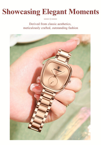 Poedagar Chic Quartz Women's Watch: Waterproof Stainless Luxury Alloy Case