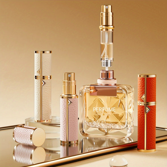 Leather Refillable Perfume Bottle Portable Travel Empty Cosmetic Containers 5ml Mini Spray Atomizer Bottle