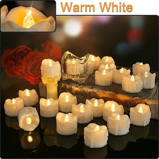 12-Pack Flameless Tea Light Candles with Timer - Battery Operated, Flickering Warm White for Weddings, Parties & Holiday Decorations Candles Decorative Candles For Wedding