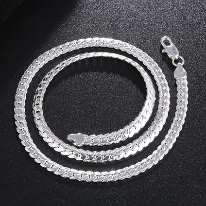 1 Necklace + 1 Bracelet Chic Jewelry Set Plated Suitable For Men And Women Or Silvery Make Your Call Match Daily Outfits