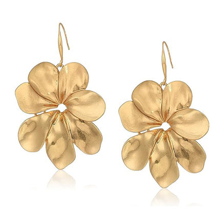 Flower design dangle earrings  timeless retro style jewelry gift