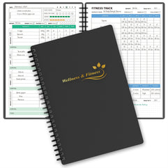 3-in-1 Wellness Planner: Fitness Log, Daily Diet Tracker, Meal Habits Notebook - A5 Size