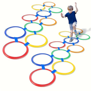 10pcs/set Of Sensory Training Agility Rings, 10 Colorful Plastic Rings + 10 Connectors, Sports Equipment For Indoor And Outdoor Agility And Balance Training