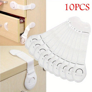 White Kids Safety Cabinet Locks 10pcs